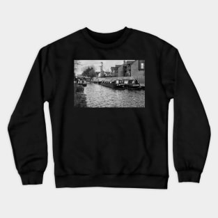 Canalside Moorings At Newbury Crewneck Sweatshirt